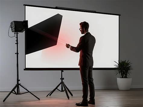 presenter   laser pointer   screen premium ai generated image