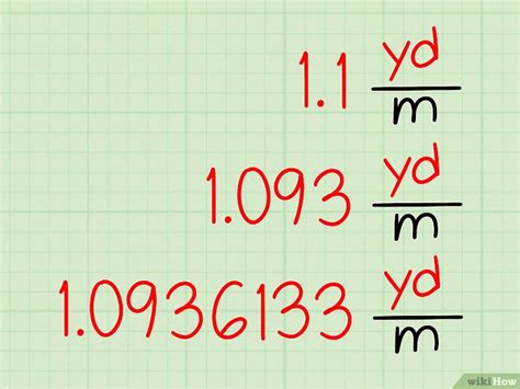 Cómo convertir metros a yardas 10 Pasos con imágenes