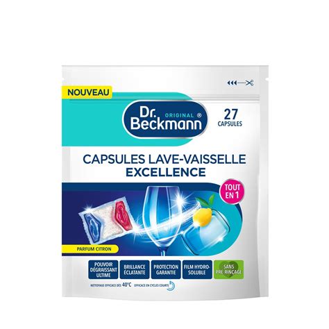 Capsules Lave Vaisselle Tout En 1 Au Citron DR BECKMANN La Boite De