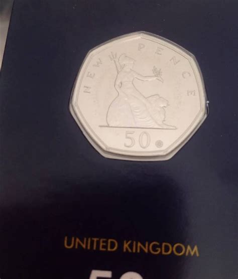 2019 Britannia BU 50p Coin BUNC Fifty Pence Science Privy Mark Etsy