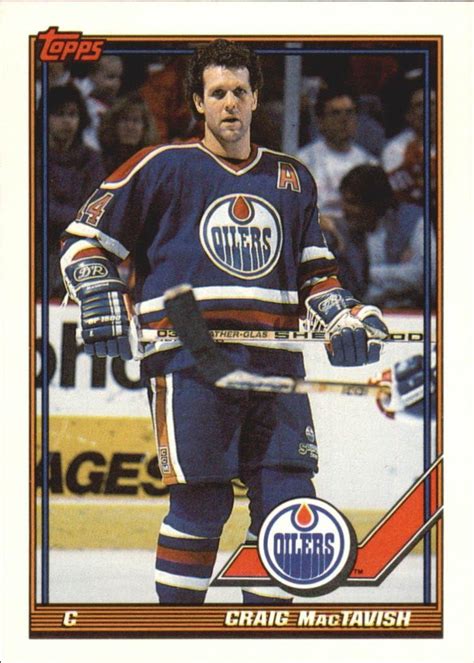 Amazon.com: 1991 Topps Hockey Card (1991-92) #63 Craig MacTavish ...