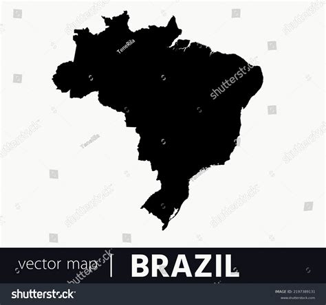 High Detailed Vector Map Brazil Stock Vector Royalty Free 2197389131