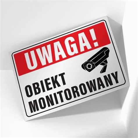 Tabliczka Uwaga Obiekt Monitorowany Mds