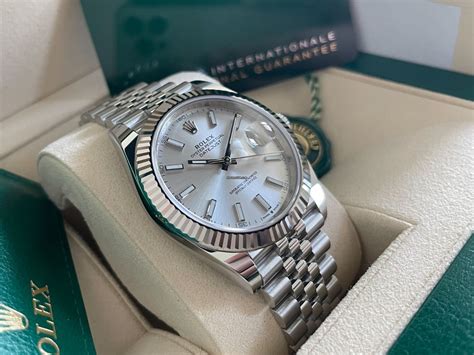 Rolex Datejust 41 126334 Silver Dial White Gold Fluted Jubilee For