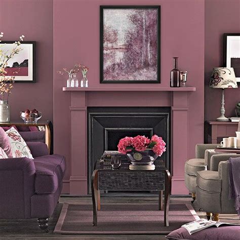 Plum Tones Living Room Living Room Decorating Ideal Home