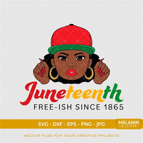 Juneteenth Periodt Woman Cap Text Melanin Peekaboo Girl Afro Woman