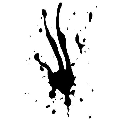 Premium Vector Vector Black Ink Drops And Paint Splashes Hand Drawn