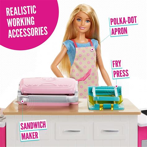 Barbie FRH73 CAREERS Ultimate Kitchen With Doll Playdough Cooking