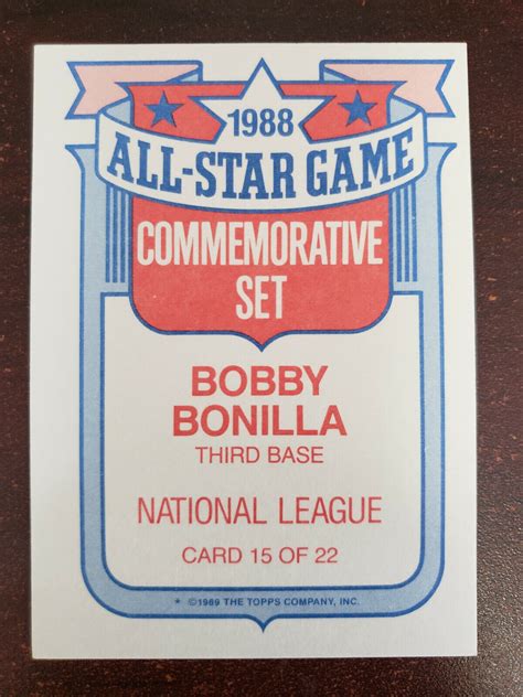 Topps All Star Game Commemorative Set Bobby Bonilla Baseball Card