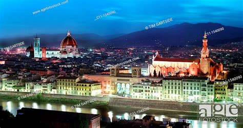 duomo, florence, night, tuscany, italy, Stock Photo, Picture And Rights Managed Image. Pic. C11 ...