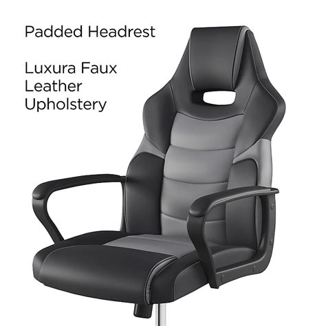 Staples Emerge Vector Luxura Faux Leather Gaming Chair $79.99