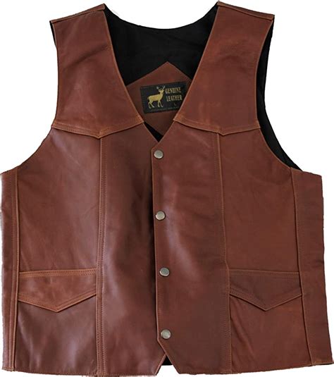 Mens Western Leather Vest Best Sale