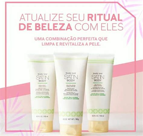 Kit Satin Body Karité Essência de Chá Branco Citrus Mary kay