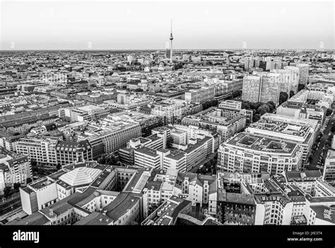 The City Of Berlin Germany In The Evening Aerial View Stock Photo Alamy