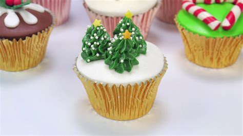 How To Make A Piped Christmas Tree Trio Cupcake YouTube