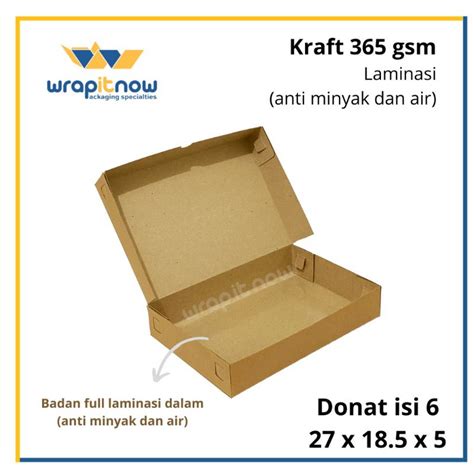 Jual Dus Donat Isi Kraft Laminasi X X Dus Roti Dus Cookies Dus