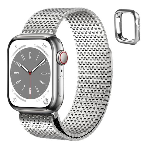 Fullmosa Compatible Apple Watch Bands 41mm 40mm 38mm for Women Men, Stainless Steel Mesh Loop