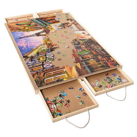 Wooden Jigsaw Puzzle Board with 4 Sorting Drawers for Up to 1000 Piece – jigsawdepot