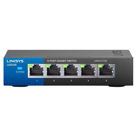 Linksys Unmanaged Gigabit Switch 5 Port LGS105 EU RTL Black Techinn