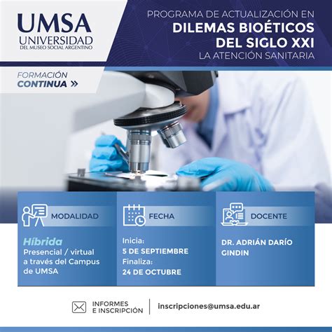 09 23 Programa de actualización en Dilemas bioéticos del Siglo XXI La