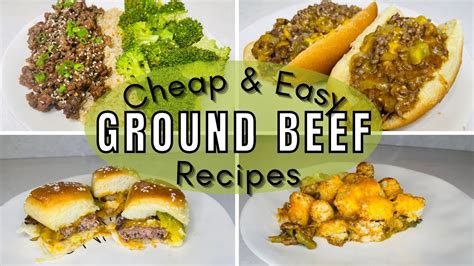 Easy Ground Beef Recipes Quick And Easy Dinner Ideas Budget Cooking