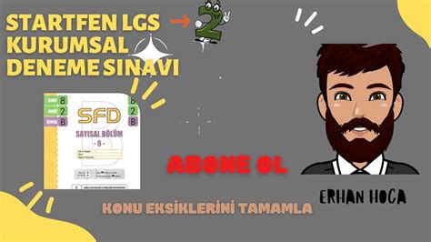 STARTFEN KURUMSAL 2 LGS DENEME SINAVI YouTube