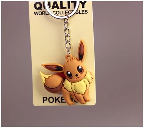 D Anime Pokemon Go Key Ring Pikachu Keychain Pocket Monsters Key