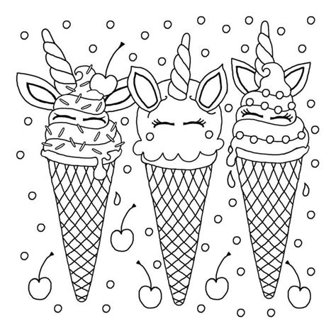 Unicorno Gelato Kawaii Da Colorare Scarica Stampa O Colora Subito Online