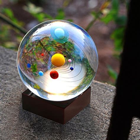 Sumnacon Clear Crystal Ball Sphere 80mm 3 Inch Solar System Crystal