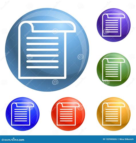 Office Paper Icons Set Vector Stock Vector Illustration Of Form Clip