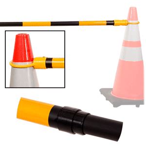 Retractable Cone Bar (Black & Yellow) - Traffic Cones For Less