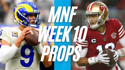 Monday Night Football Nfl Player Props 2021 Rams Vs 49ers Week 10