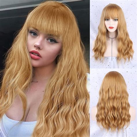 Amazon Nayoo Blonde Wig With Bangs Long Blonde Wigs For Women