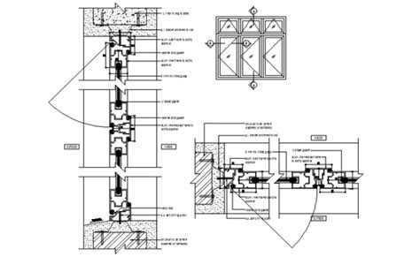 Construction Detail Of Aluminum Window In Dwg File Aluminium Windows