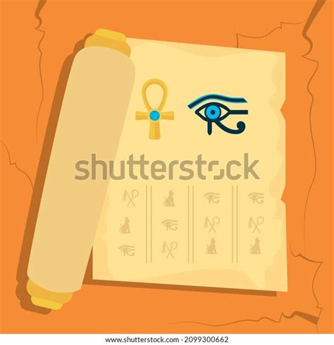 Egypt Hieroglyph Poster Horus Eye Stock Vector (Royalty Free ...