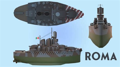 Artstation Chibi Battleship Roma Martin Moen