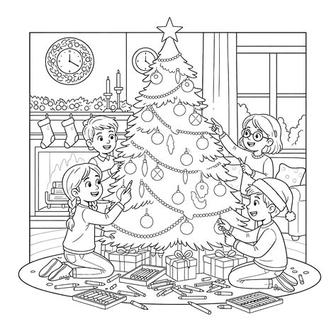 coloring xmas tree 3