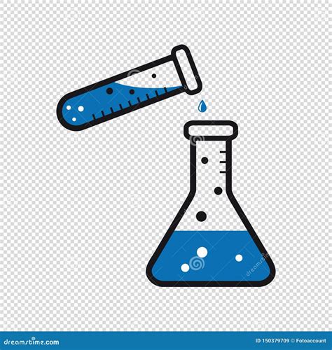 Chemical Test Tubes Vector Illustration Icons Isolated On