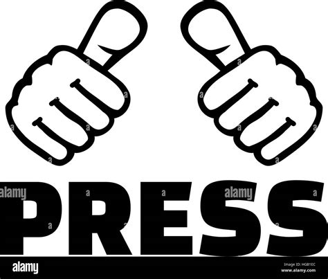 Press With Thumbs Stock Vector Image And Art Alamy