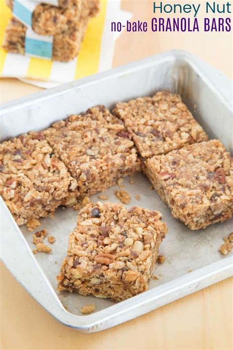 Honey Nut No Bake Granola Bars An Easy Healthy Snack Recipe That You