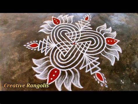 Chithirai Madham Lotus Padi Kolam Dots Easy Beginners Rangoli Easy