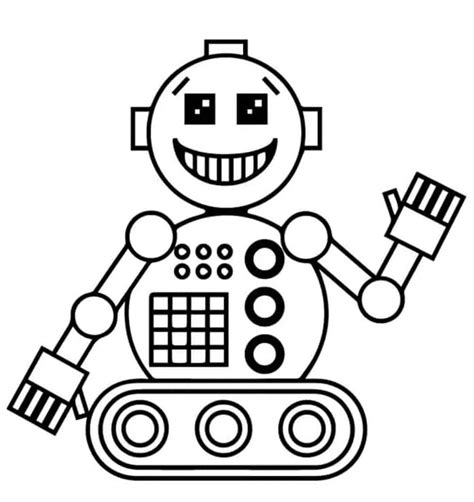 Coloriage Robot Souriant télécharger et imprimer gratuit sur