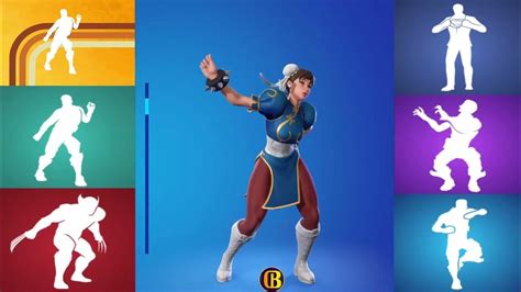 Chun Li Performs All Emotes And Dances In Fortnite Youtube