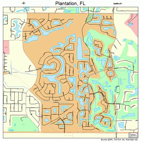 Plantation Florida Street Map 1257450