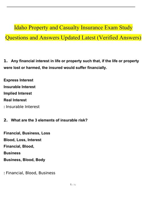 Property And Casualty Study Guide Pdf 4