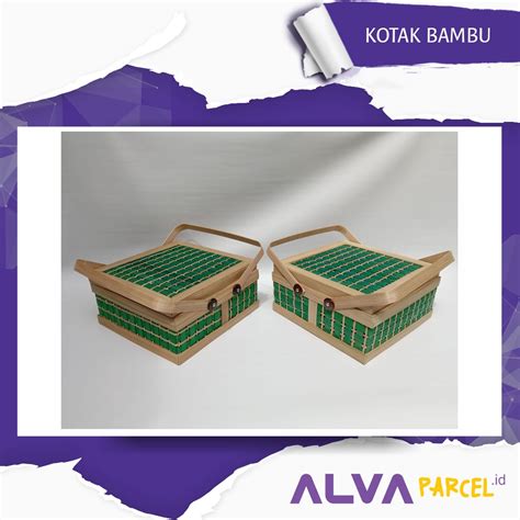 Jual Kotak Bambu Anyaman Mata Itik Hijau Ukuran 25x25cm Shopee Indonesia