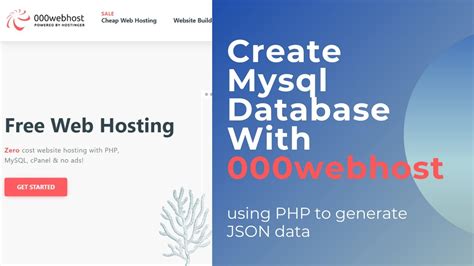 Create Mysql Database With Webhost Using Php Generate Json Data