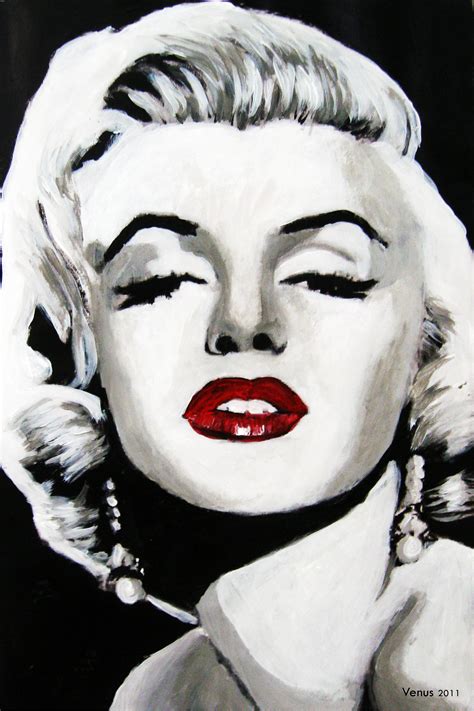 Marilyn Monroe Pop Art Painting By Venus 11 X 8 Acrylic On Paper