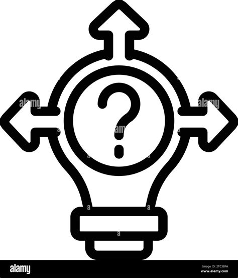 Problem Solving Options Icon Outline Vector Cognitive Dilemma