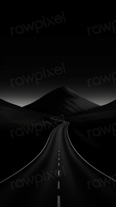 Black wallpaper road horizon asphalt. | Premium Photo - rawpixel